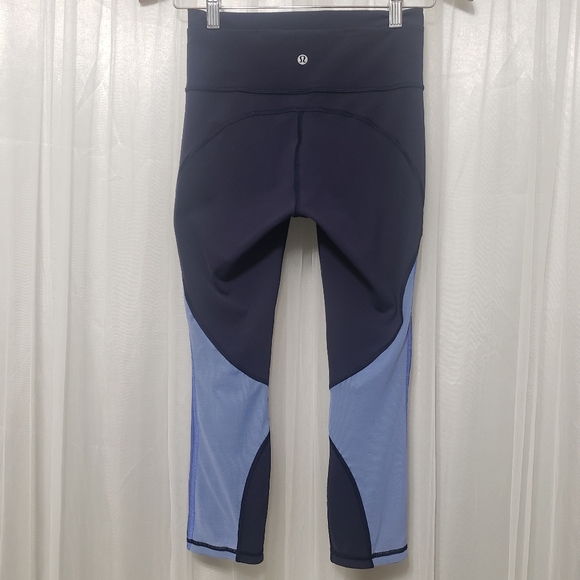 Lululemon Sz 4 Mix & Mesh 21" Leggings in Midnight - Picture 7 of 16